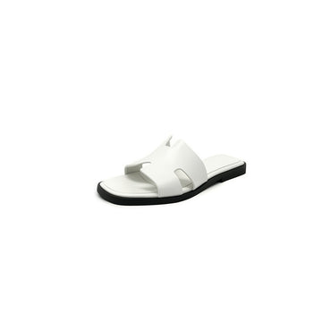 PATTY Sandali a Ciabattine ad H Donna Vera Pelle Bianco