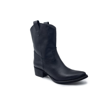 PAMELA Texan-Stiefel aus ECHTEM SCHWARZEM LEDER