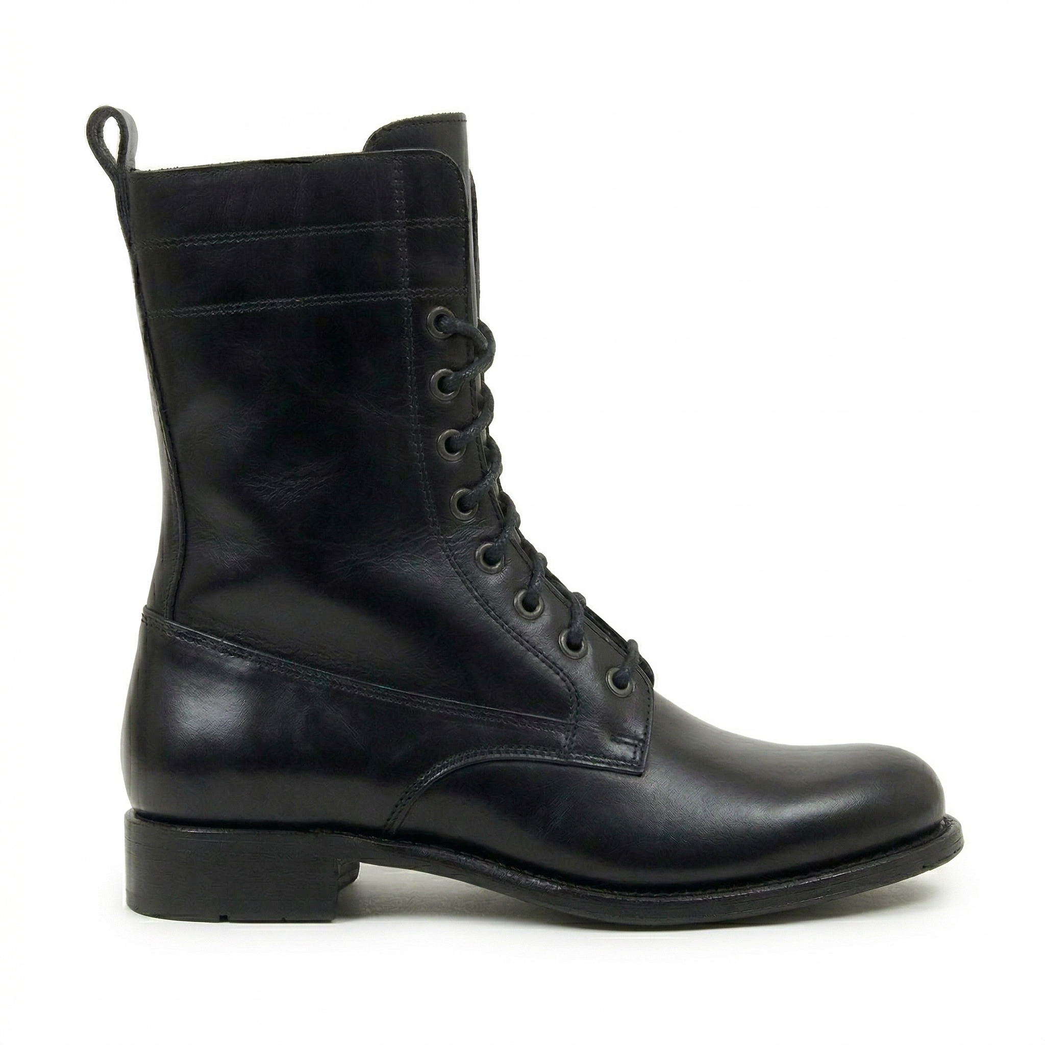 Anfibio EAGLE Stringato Artigianale in Vera pelle nero