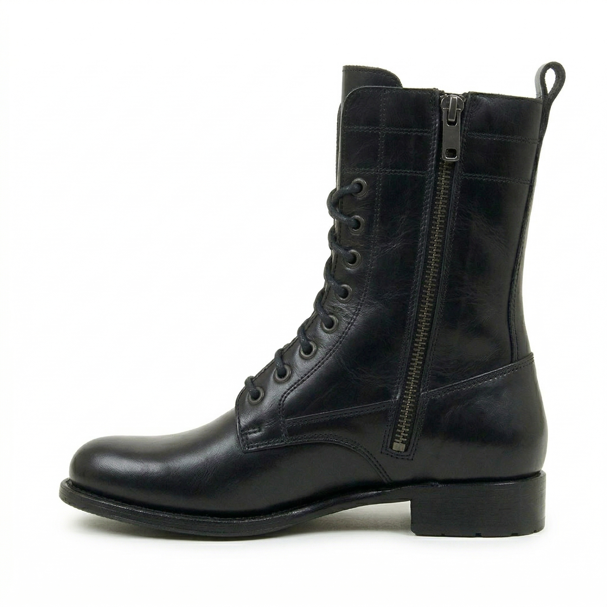 Anfibio EAGLE Stringato Artigianale in Vera pelle nero