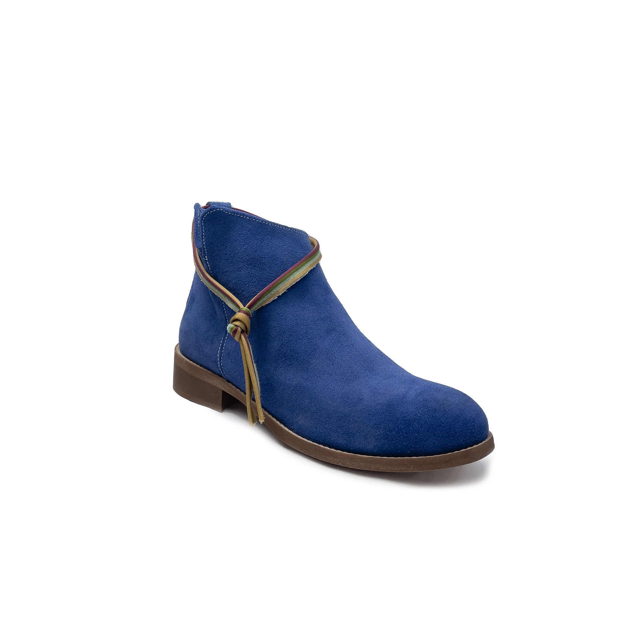 CATANIA Stiefelette aus echtem Wildleder Jeans mit Spitze