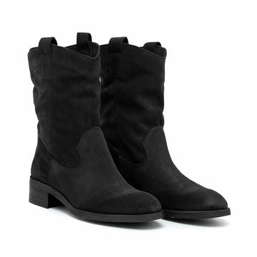 MONTREAL Damen Stiefelette aus schwarzem Wildleder