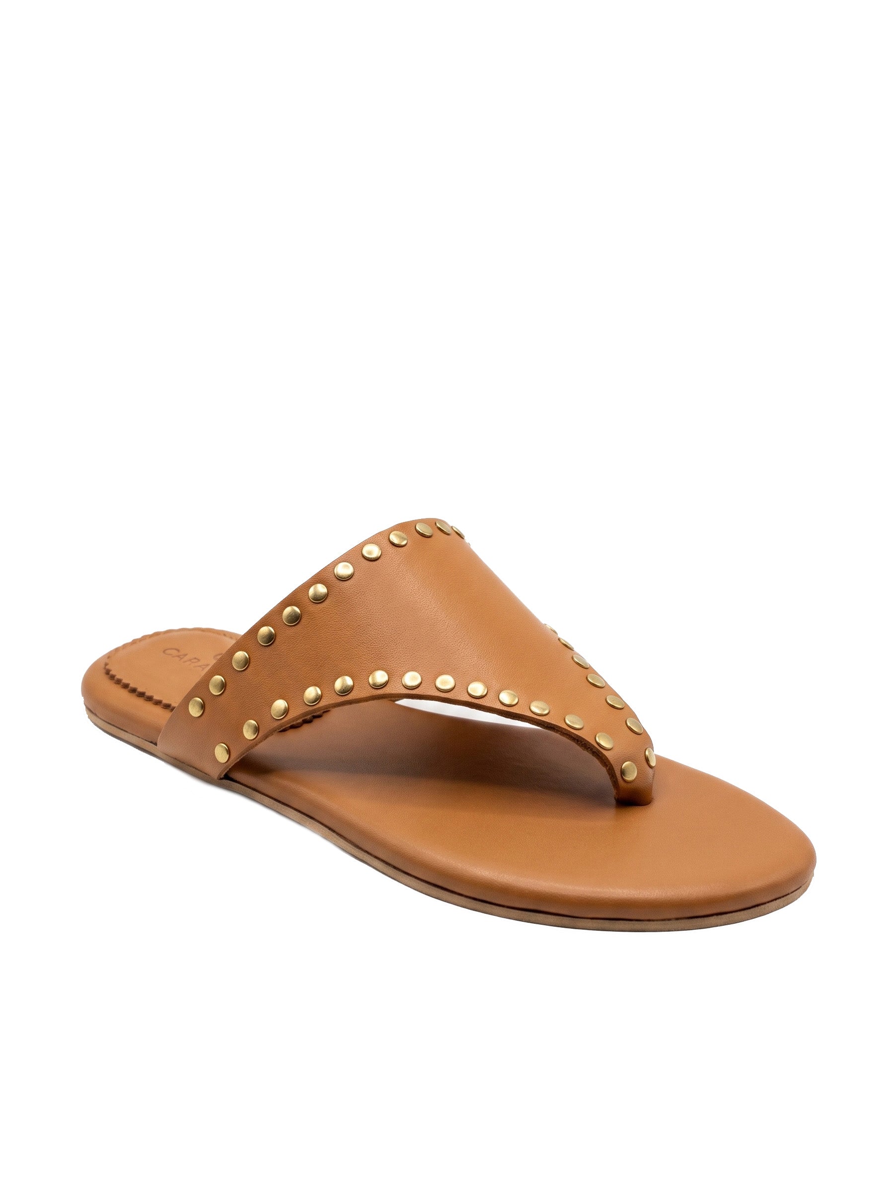 KIMI Sandali infradito bikini con borchie In Vera Pelle cuoio Donna Made in Italy