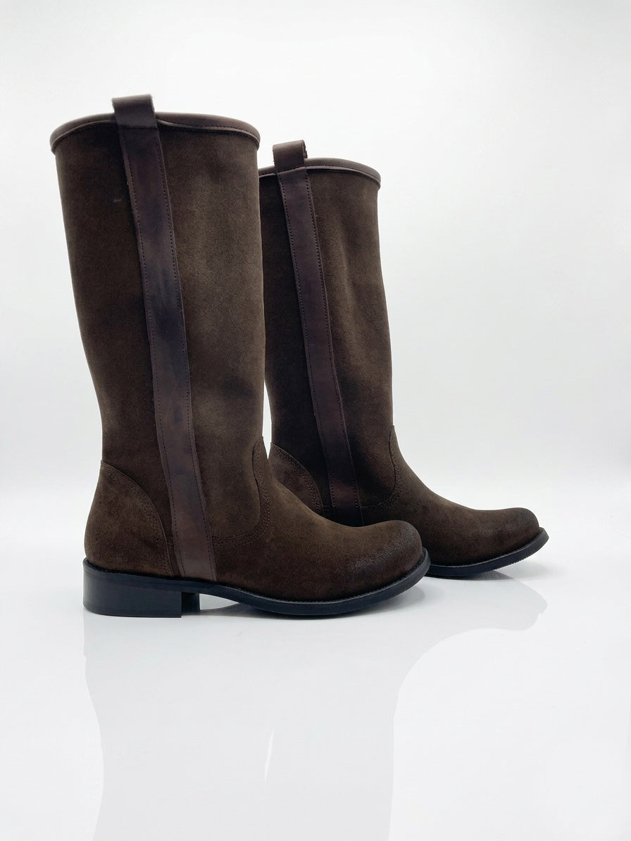 Stivale POMPEI in Camoscio e nabuk rif Testa di Moro