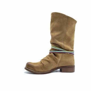 Botte BEATRICE en CUIR NUBUCK avec lacet