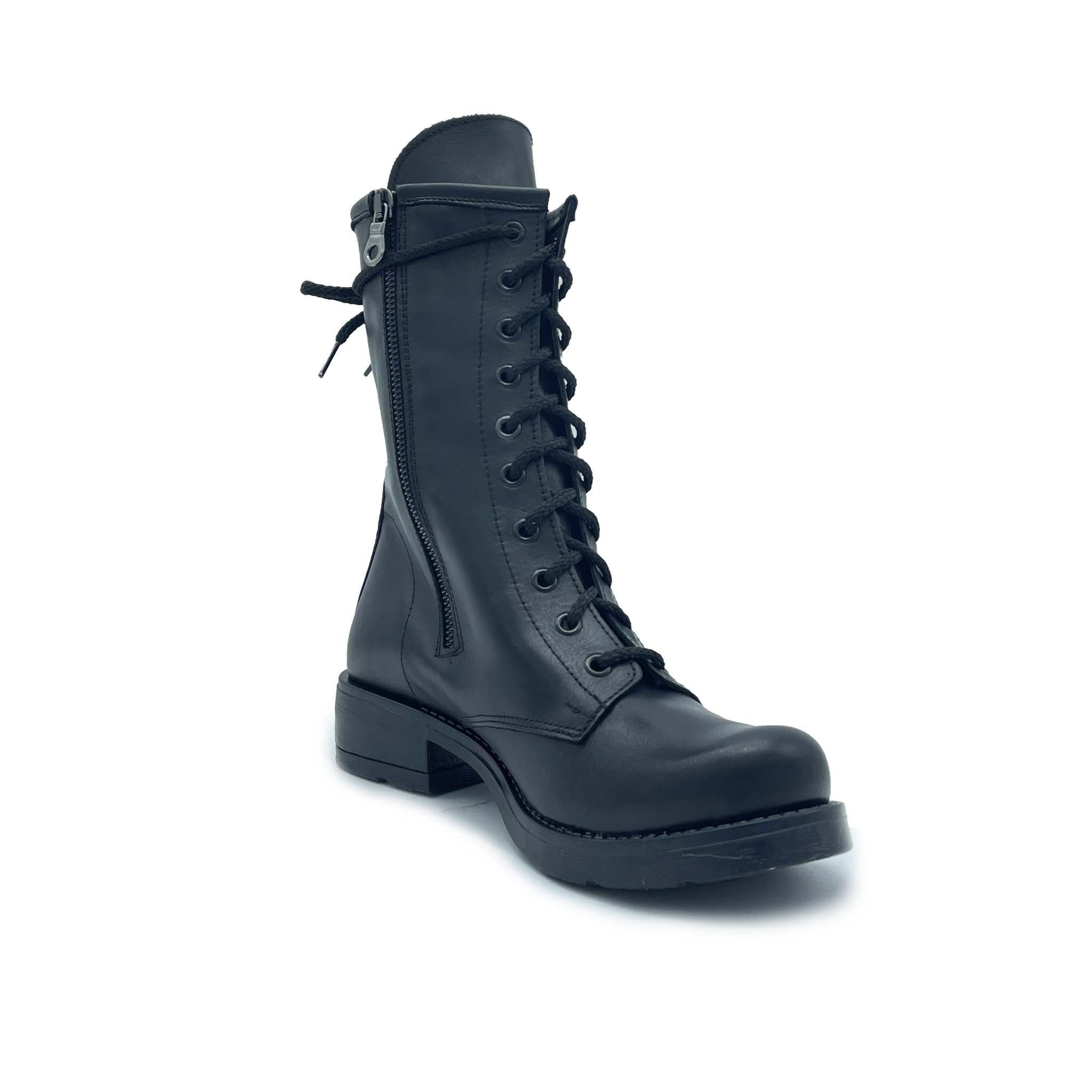 Bottes amphibies TATA en cuir véritable noir