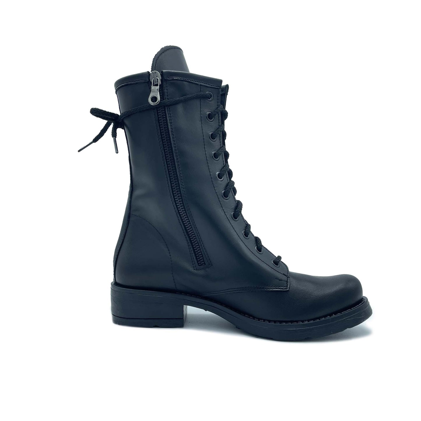 Bottes amphibies TATA en cuir véritable noir