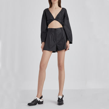 SIMONA Texano Camperos SABOT in PELLE NERO E BIANCO RIF.