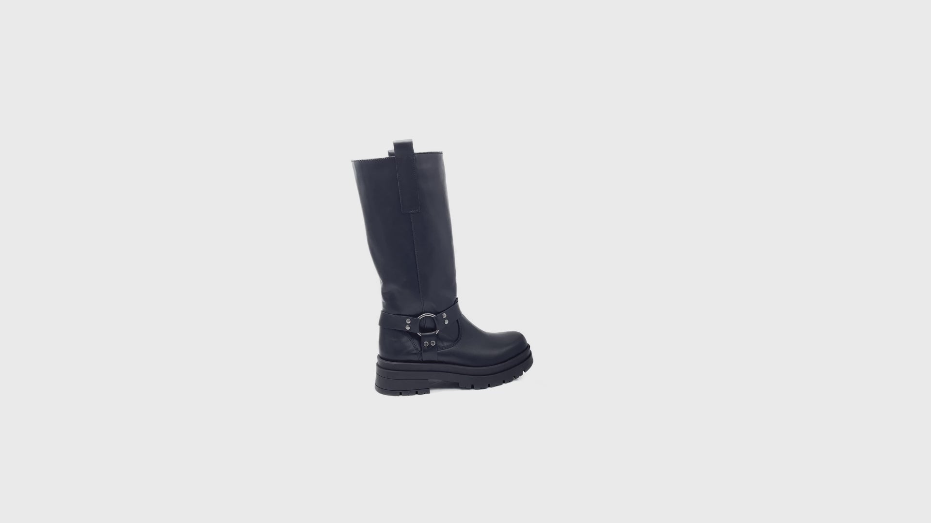 Stivale IBIZA in Vera Pelle Nero