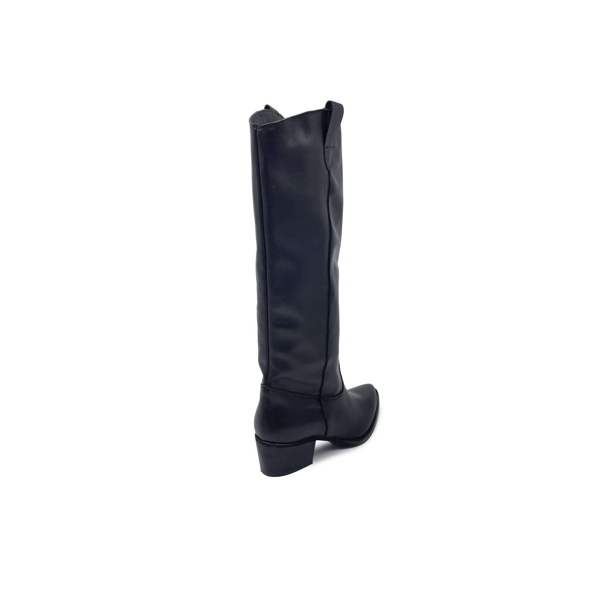 LORY Stivale donna alto in Vera Pelle Nero